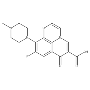 7-Fluoro-6-(4-methylpiperazin-1-yl)-10-oxo-4-oxa-1-azatricyclo[7.3.1.05,13]trideca-2,5(13),6,8,11-pentaene-11-carboxylic acid结构式