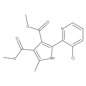 dimethyl 2-(3-chloropyridin-2-yl)-5-methyl-1H-pyrrole-3,4-dicarboxylate结构式