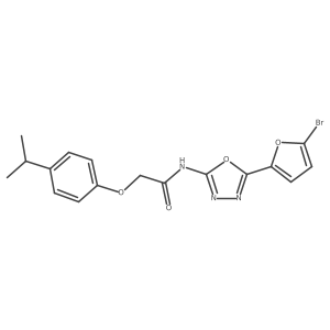 N-(5-(5-bromofuran-2-yl)-1,3,4-oxadiazol-2-yl)-2-(4-isopropylphenoxy)acetamide Structure