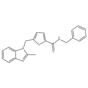 N-benzyl-5-((2-methyl-1H-benzo[d]imidazol-1-yl)methyl)furan-2-carboxamide Structure