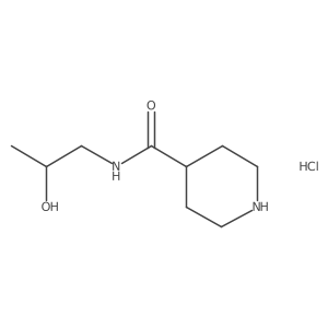 N-(2-hydroxypropyl)piperidine-4-carboxamide hydrochloride结构式