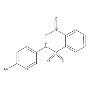 N-(6-aminopyridin-3-yl)-2-nitrobenzene-1-sulfonamide结构式