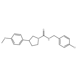 N-[(4-chlorophenyl)methyl]-3-(4-methoxyphenyl)pyrrolidine-1-carboxamide Structure