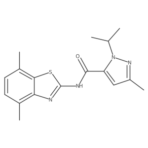 N-(4,7-dimethylbenzo[d]thiazol-2-yl)-1-isopropyl-3-methyl-1H-pyrazole-5-carboxamide Structure