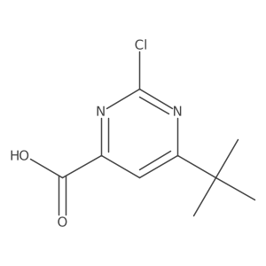 2-Chloro-6-(1,1-dimethylethyl)-4-pyrimidinecarboxylic acid结构式