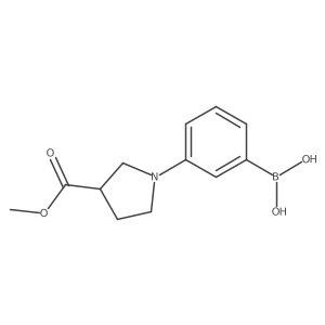 {3-[3-(Methoxycarbonyl)pyrrolidin-1-yl]phenyl}boronic acid结构式