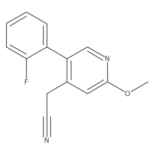 2-[5-(2-Fluorophenyl)-2-methoxypyridin-4-yl]acetonitrile结构式