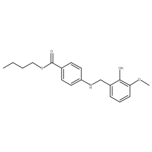 Butyl 4-[(2-hydroxy-3-methoxybenzyl)amino]benzoate结构式