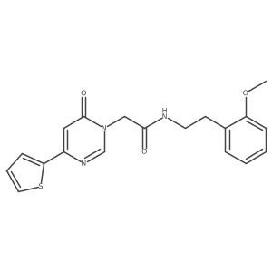 N-(2-methoxyphenethyl)-2-(6-oxo-4-(thiophen-2-yl)pyrimidin-1(6H)-yl)acetamide Structure