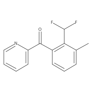 2-(2-(Difluoromethyl)-3-methylbenzoyl)pyridine结构式