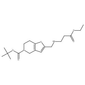 tert-butyl 2-(((3-ethoxy-3-oxopropyl)amino)methyl)-6,7-dihydrothieno[3,2-c]pyridine-5(4H)-carboxylate Structure