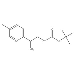 tert-butyl N-[2-amino-2-(5-methylpyridin-2-yl)ethyl]carbamate Structure