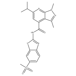 1,3-dimethyl-N-[(2Z)-6-(methylsulfonyl)-1,3-benzothiazol-2(3H)-ylidene]-6-(propan-2-yl)-1H-pyrazolo[3,4-b]pyridine-4-carboxamide Structure