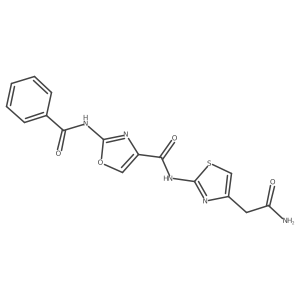 N-(4-(2-amino-2-oxoethyl)thiazol-2-yl)-2-benzamidooxazole-4-carboxamide Structure