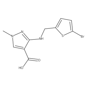 3-[[(5-Bromo-2-thienyl)methyl]amino]-1-methyl-1h-pyrazole-4-carboxylic acid Structure