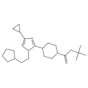 Tert-butyl 4-[4-cyclopropyl-1-(2-pyrrolidin-1-ylethyl)imidazol-2-yl]piperidine-1-carboxylate Structure