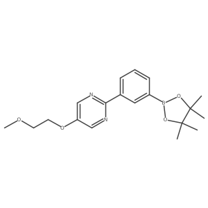 5-(2-Methoxyethoxy)-2-[3-(4,4,5,5-tetramethyl-1,3,2-dioxaborolan-2-yl)phenyl]pyrimidine结构式