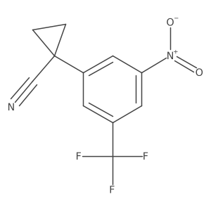 1-[3-Nitro-5-(trifluoromethyl)phenyl]cyclopropane-1-carbonitrile结构式