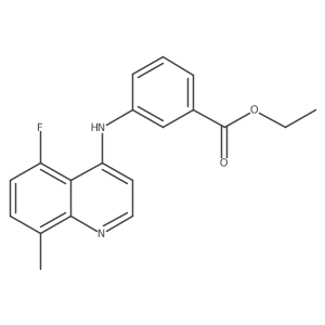 Ethyl 3-((5-fluoro-8-methylquinolin-4-yl)amino)benzoate结构式