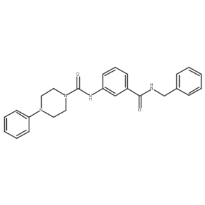 N-[3-(benzylcarbamoyl)phenyl]-4-phenylpiperazine-1-carboxamide结构式