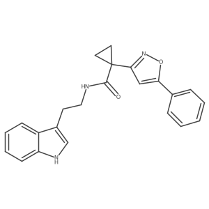 N-(2-(1H-indol-3-yl)ethyl)-1-(5-phenylisoxazol-3-yl)cyclopropanecarboxamide Structure