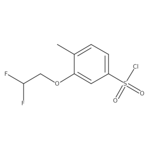 3-(2,2-Difluoroethoxy)-4-methylbenzene-1-sulfonyl chloride结构式