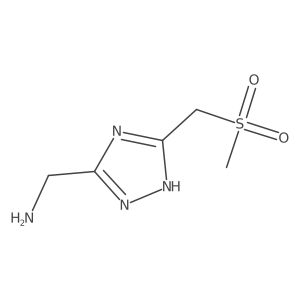 [3-(methanesulfonylmethyl)-1H-1,2,4-triazol-5-yl]methanamine结构式