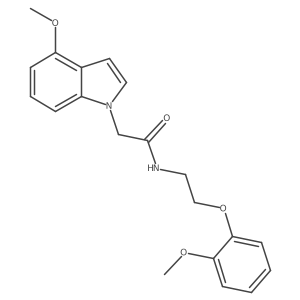 2-(4-methoxy-1H-indol-1-yl)-N-[2-(2-methoxyphenoxy)ethyl]acetamide结构式