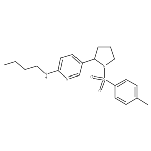 N-Butyl-5-(1-tosylpyrrolidin-2-yl)pyridin-2-amine结构式