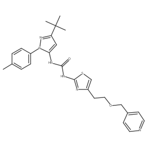 1-[3-Tert-Butyl-1-(4-Methylphenyl)-1h-Pyrazol-5-Yl]-3-{4-[2-(Pyridin-4-Ylmethoxy)ethyl]-1,3-Thiazol-2-Yl}urea Structure