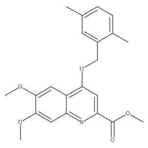 Methyl 4-[(2,5-dimethylphenyl)methoxy]-6,7-dimethoxyquinoline-2-carboxylate结构式