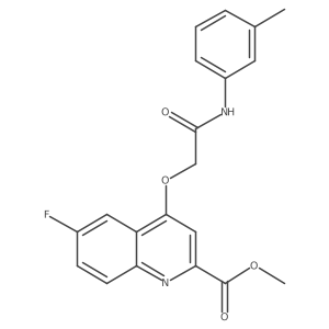 Methyl 6-fluoro-4-(2-oxo-2-(m-tolylamino)ethoxy)quinoline-2-carboxylate结构式