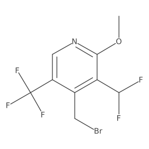 4-(Bromomethyl)-3-(difluoromethyl)-2-methoxy-5-(trifluoromethyl)pyridine结构式