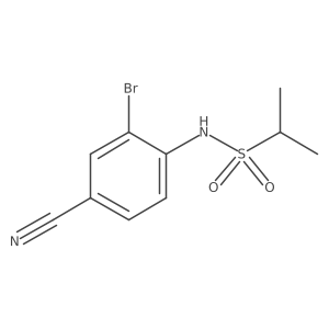 2-Propanesulfonamide, N-(2-bromo-4-cyanophenyl)-结构式