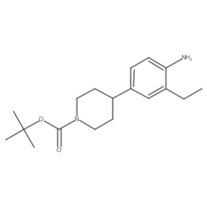 4-(4-Amino-3-ethyl-phenyl)-piperidine-1-carboxylic acid tert-butyl ester Structure