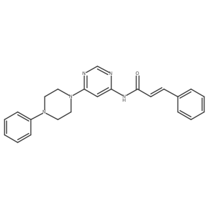 N-(6-(4-phenylpiperazin-1-yl)pyrimidin-4-yl)cinnamamide结构式