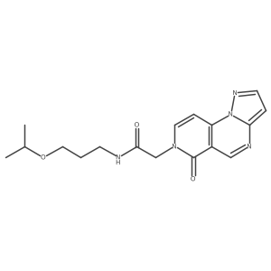 N-(3-isopropoxypropyl)-2-[6-oxopyrazolo[1,5-a]pyrido[3,4-e]pyrimidin-7(6H)-yl]acetamide结构式