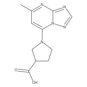 1-(5-Methyl-[1,2,4]triazolo[1,5-a]pyrimidin-7-yl)pyrrolidine-3-carboxylic acid结构式