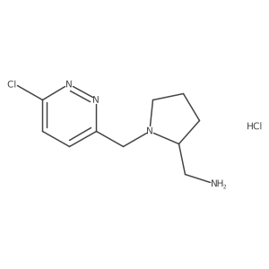 (1-((6-Chloropyridazin-3-yl)methyl)pyrrolidin-2-yl)methanamine hydrochloride结构式