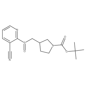 tert-Butyl 3-(((3-cyanopyridin-2-yl)sulfinyl)methyl)pyrrolidine-1-carboxylate Structure