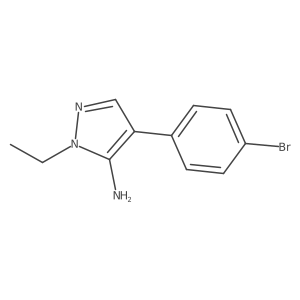 4-(4-Bromophenyl)-2-ethylpyrazol-3-amine Structure