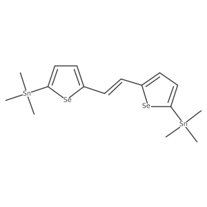 (E)-1,2-Bis(5-(trimethylstannyl)selenophen-2-yl)ethene Structure