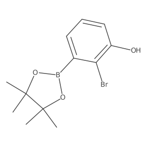 2-Bromo-3-(4,4,5,5-tetramethyl-1,3,2-dioxaborolan-2-YL)phenol结构式