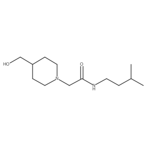 2-[4-(hydroxymethyl)piperidin-1-yl]-N-(3-methylbutyl)acetamide Structure