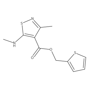 Thiophen-2-ylmethyl 3-methyl-5-(methylamino)isothiazole-4-carboxylate结构式