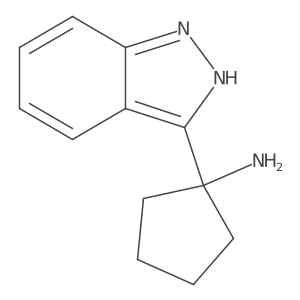 1-(1H-indazol-3-yl)cyclopentan-1-amine结构式