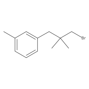 1-(3-Bromo-2,2-dimethylpropyl)-3-methylbenzene结构式