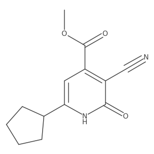 Methyl 3-cyano-6-cyclopentyl-1,2-dihydro-2-oxo-4-pyridinecarboxylate Structure