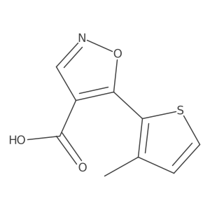 5-(3-Methylthiophen-2-yl)-1,2-oxazole-4-carboxylic acid Structure