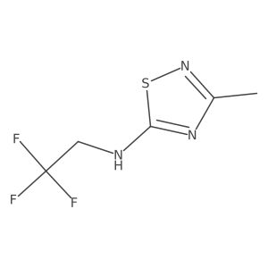 3-methyl-N-(2,2,2-trifluoroethyl)-1,2,4-thiadiazol-5-amine结构式